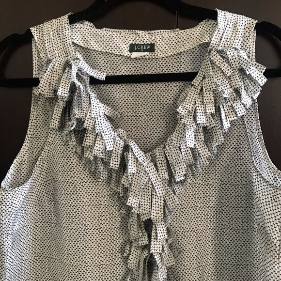 J.Crew silk ruffle top - Picture 2 of 2